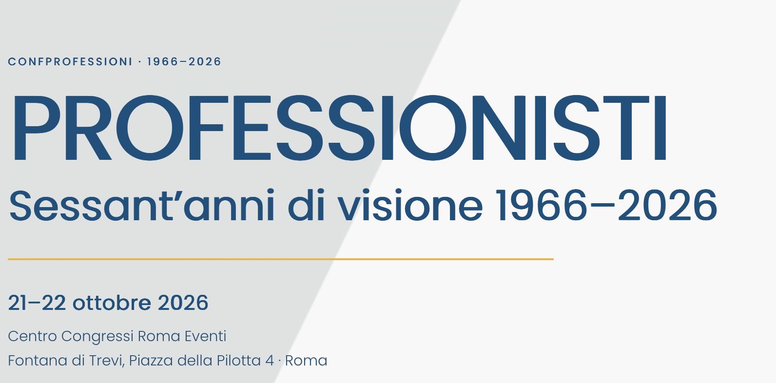 PROFESSIONISTI – Sessant’anni di visione 1966–2026